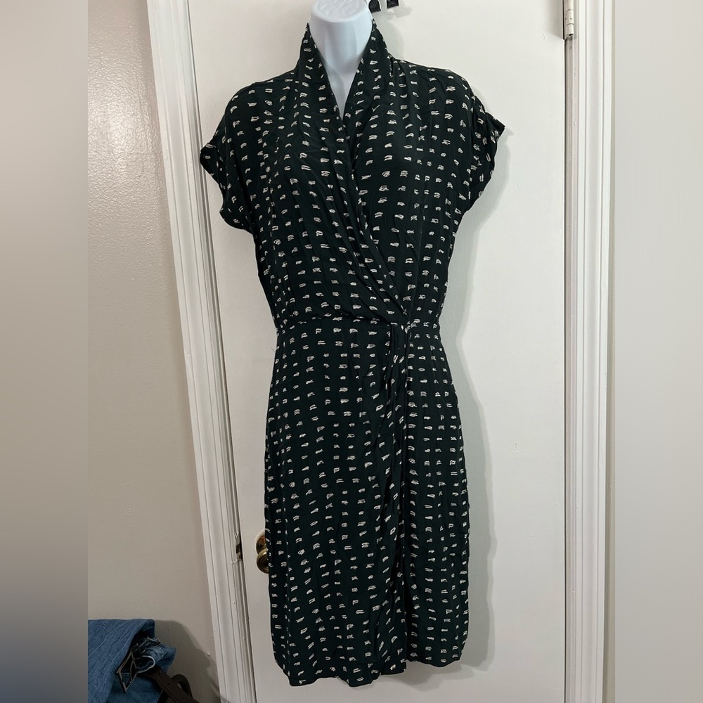 MM Lafleur Alpine Green The Jasmine Dress Swipe Print size 2